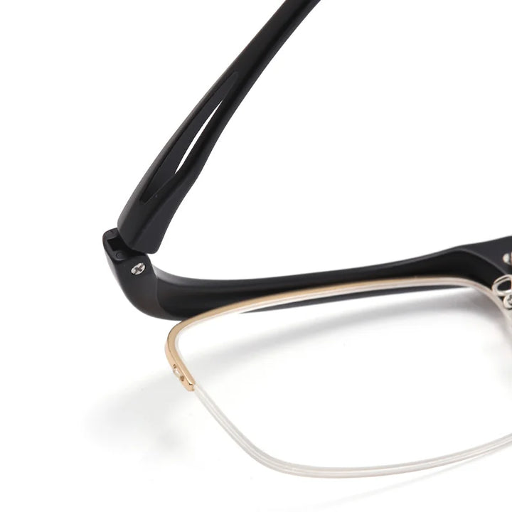 Muzz Unisex Semi Rim Square Alloy Tr 90 Flip Up Sport Eyeglasses M9808 Semi Rim Muzz