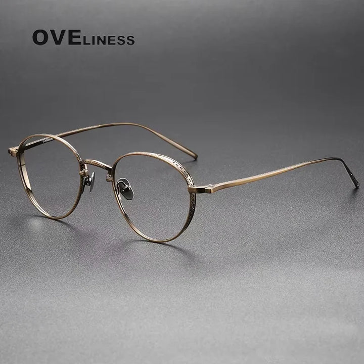 Oveliness Women's Full Rim Round Oval Titanium Eyeglasses 23096