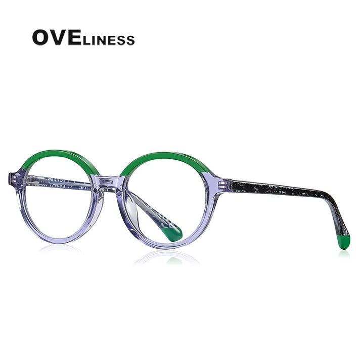 Oveliness Youth Unisex Full Rim Round Tr 90 Eyeglasses R0214 Full Rim Oveliness C4  