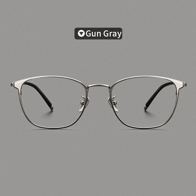 Xbora Unisex Full Rim Round Square Tr 90 Titanium Eyeglasses 42101