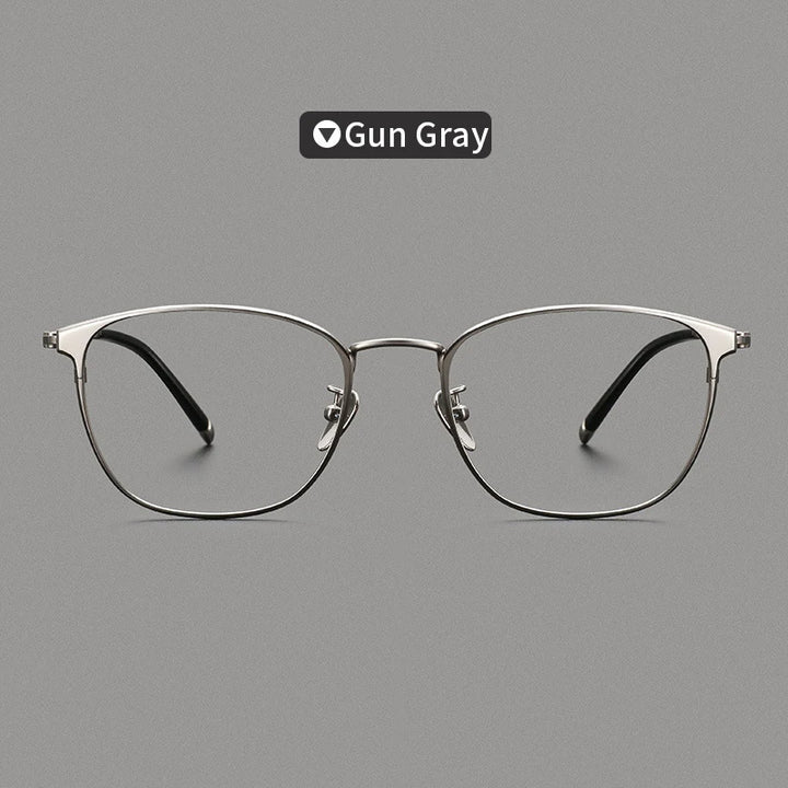 Xbora Unisex Full Rim Round Square Tr 90 Titanium Eyeglasses 42101