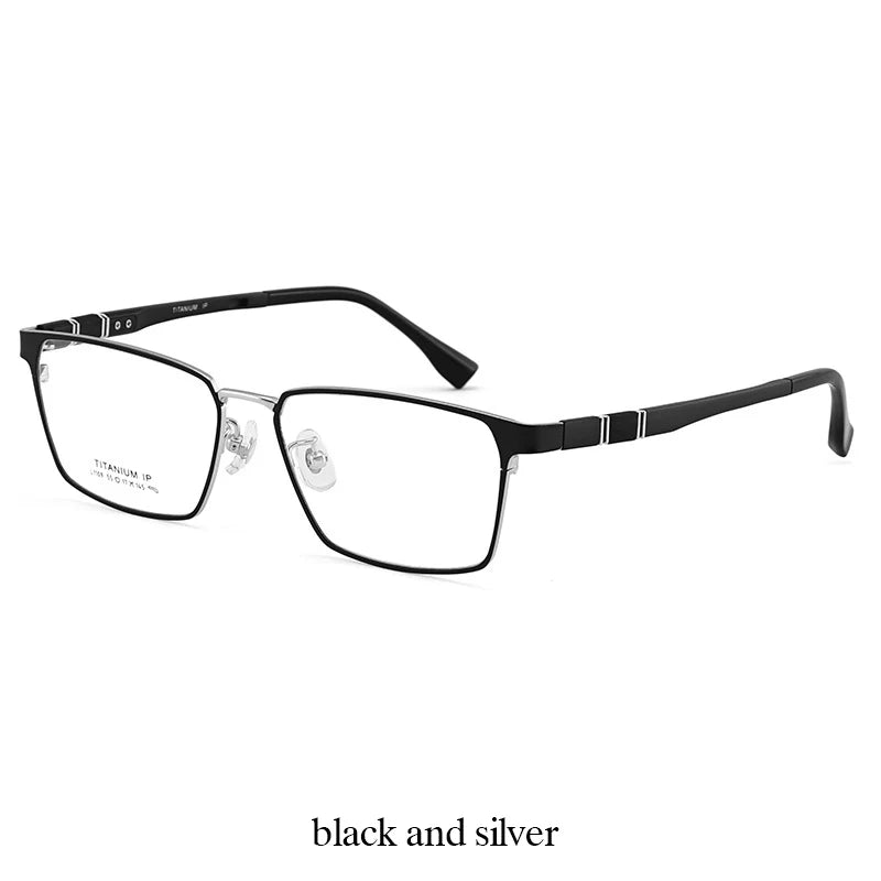 Handoer Unisex Full Rim Big Polygon Square Titanium Eyeglasses 51109