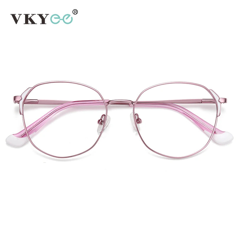 Vicky Women's Full Rim Round Alloy Reading Glasses 3021 Reading Glasses Vicky PFD-3021-C6 custom prescription 