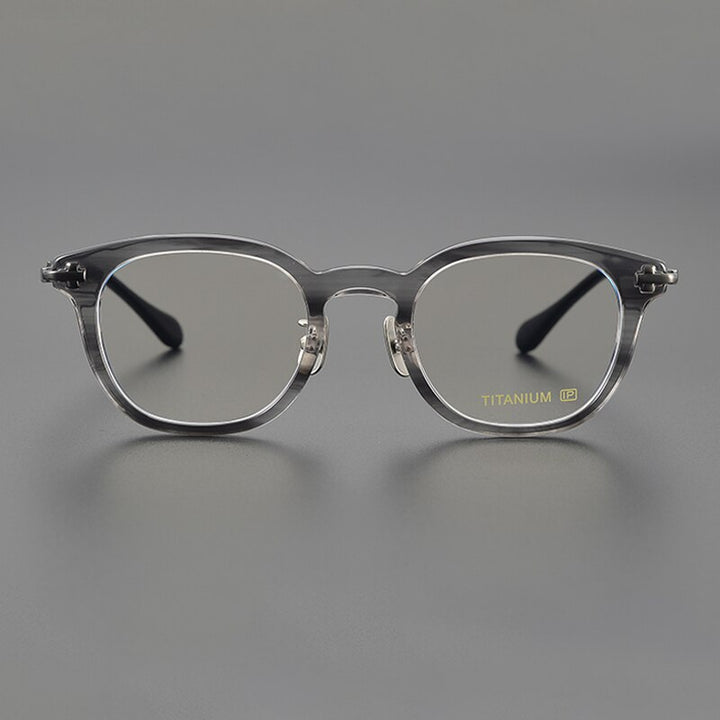 Gatenac Unisex Full Rim Square Acetate Titanium Gxyj1121 Full Rim Gatenac