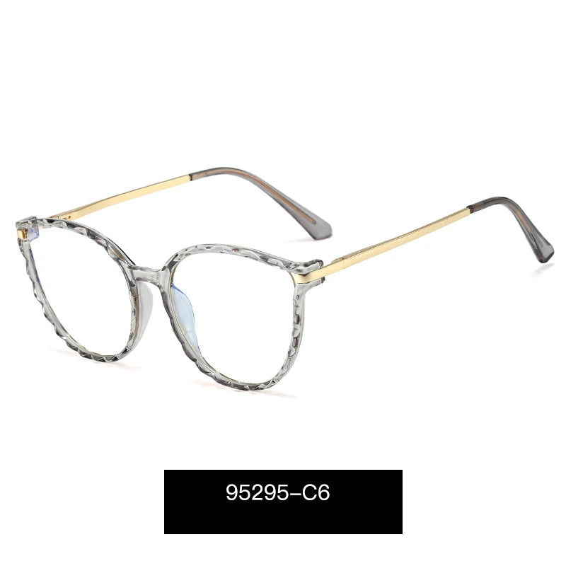 Handoer Women's Full Rim Oval Cat Eye Tr 90 Alloy Eyeglasses 95295