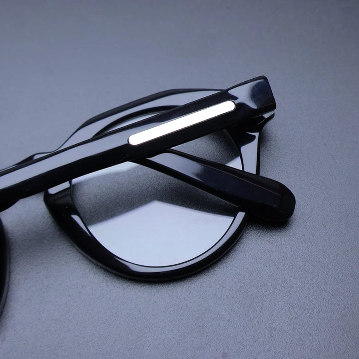 Gatenac Unisex Big Full Rim Round Acetate Eyeglasses Gxyj1197 Full Rim Gatenac