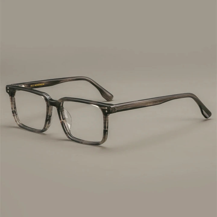 Black Mask Unisex Full Rim Square Acetate Eyeglasses Bm118 Full Rim Black Mask