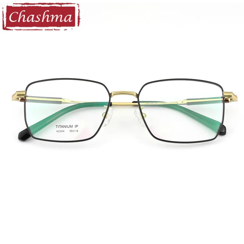 Chashma Ottica Men's Full Rim Square Titanium Eyeglasses 2304 Full Rim Chashma Ottica   
