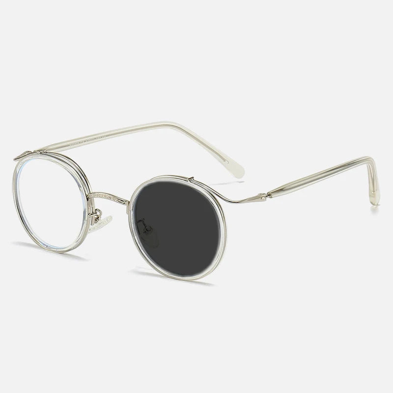 Kocolior Unisex Full Rim Round Acetate Alloy Hyperopic Reading Glasses 22105 Reading Glasses Kocolior