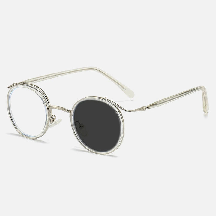 Kocolior Unisex Full Rim Round Acetate Alloy Hyperopic Reading Glasses 22105 Reading Glasses Kocolior