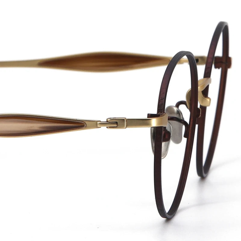 Muzz Unisex Full Rim Round Square Titanium Eyeglasses 6058 Full Rim Muzz