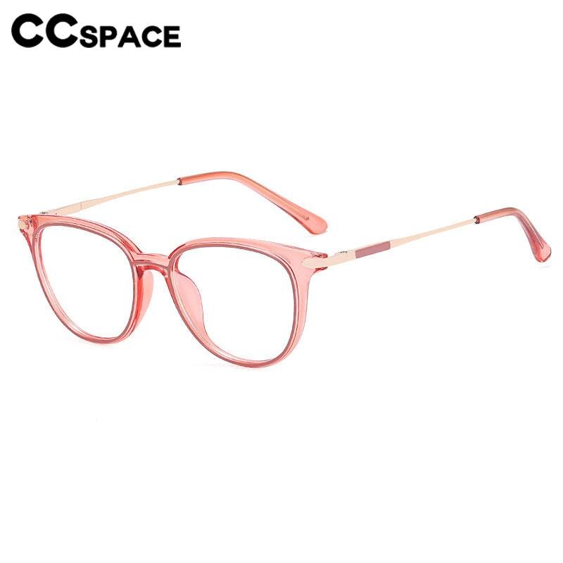 CCspace Unisex Girl's Full Rim Square Tr 90 Titanium Eyeglasses 56756 Full Rim CCspace