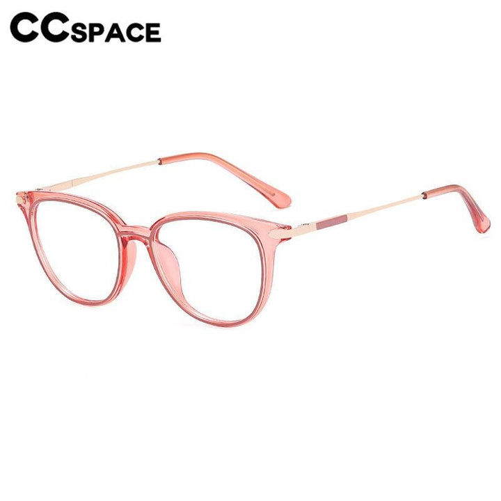 CCspace Unisex Girl's Full Rim Square Tr 90 Titanium Eyeglasses 56756 Full Rim CCspace