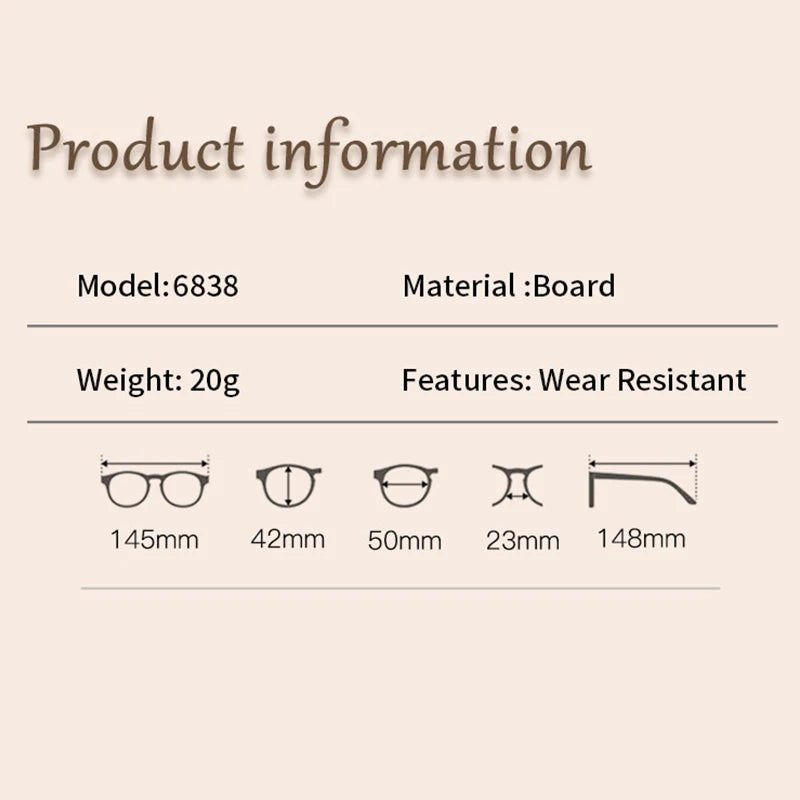 Xbora Unisex Full Rim Oval Square Acetate Eyeglasses 46838
