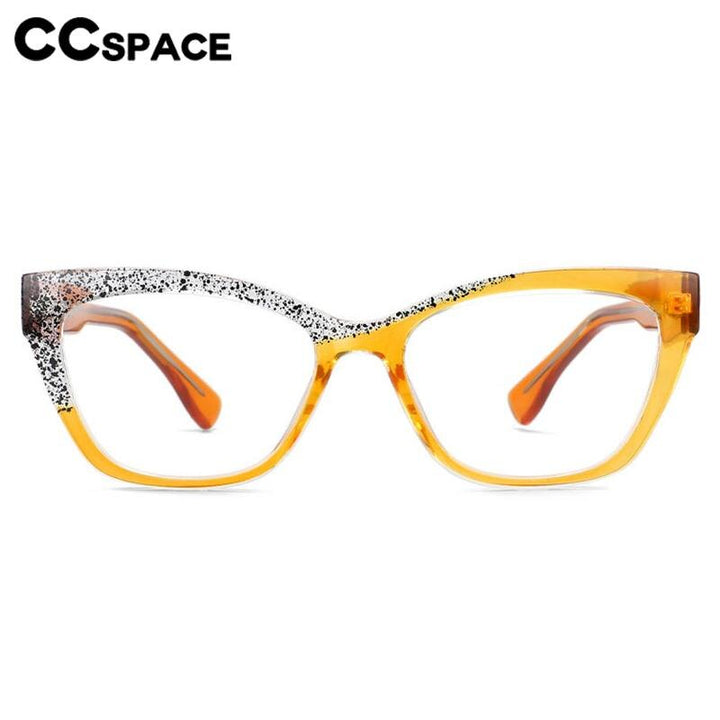 CCspace Unisex Full Rim Square Cat Eye Tr 90 Titanium Eyeglasses 56596 Full Rim CCspace