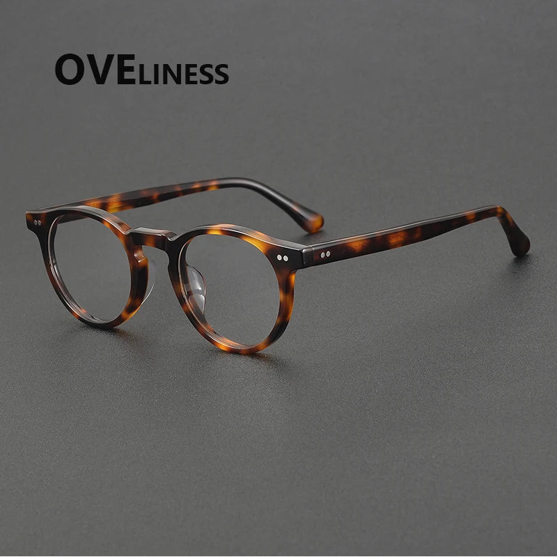 Oveliness Women's Full Rim Oval Round Acetate Eyeglasses 78095 Full Rim Oveliness tortoise