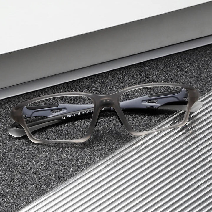 Kocolior Unisex Full Rim Rectangle Tr 90 Sport Eyeglasses 81278 Full Rim Kocolior
