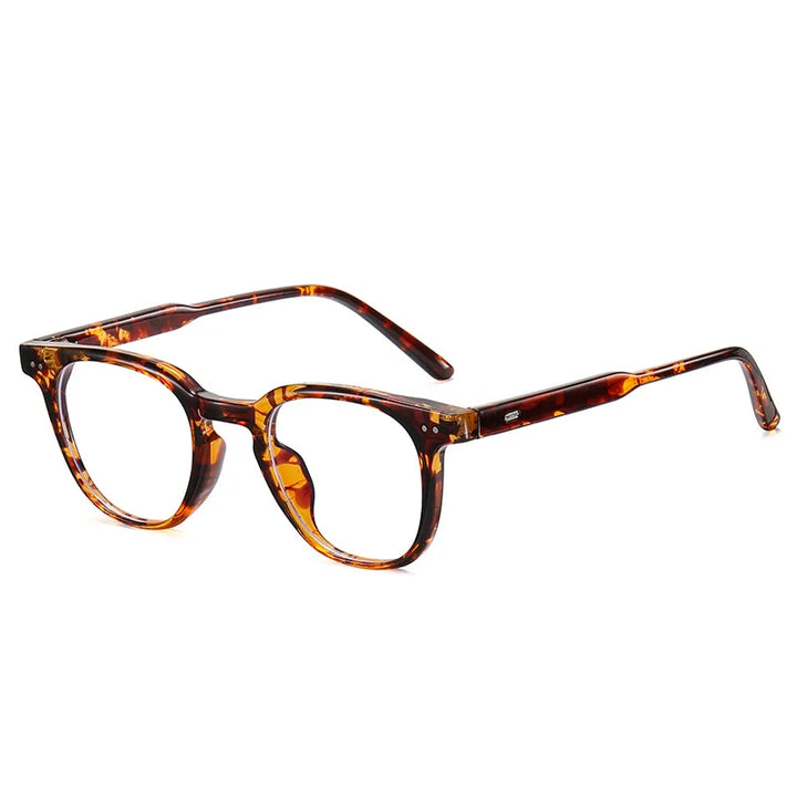 Kocolior Unisex Full Rim Square Tr 90 Acetate Hyperopic Reading Glasses 20221 Reading Glasses Kocolior Leopard 0