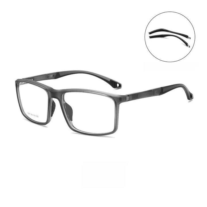 Yimaruili Unisex Full Rim Square Tr 90 Sport Eyeglasses Y1226d Full Rim Yimaruili Eyeglasses Transparent Gray  