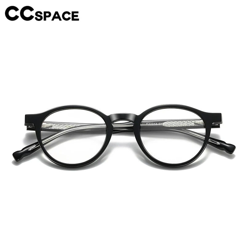 CCspace Women's Full Rim Round Acetate Reading Glasses 802574