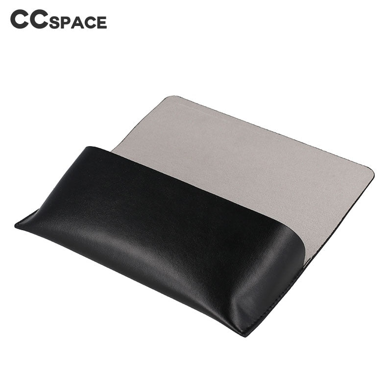 CCSpace Unisex Large PU Leather Eyeglasses Case 51105 Case CCspace Case beige  