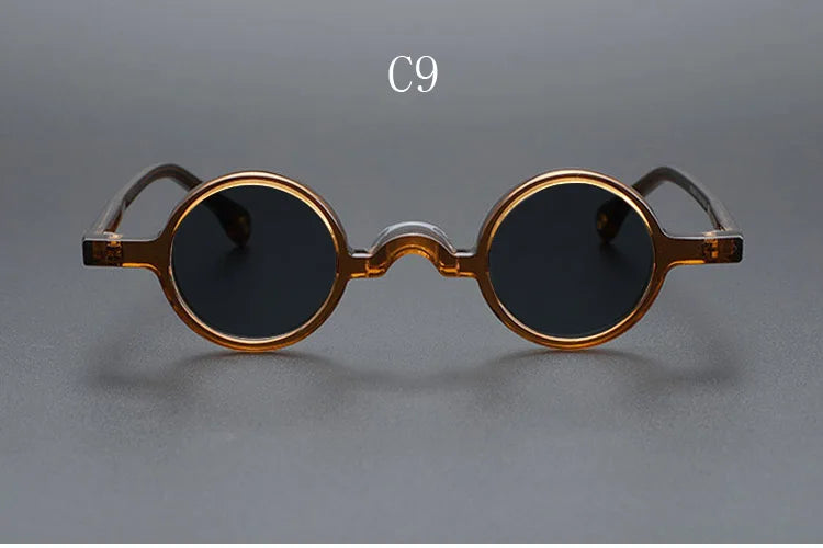 Yujo Unisex Full Rim Small Round Acetate Polarized Sunglasses 2534 Sunglasses Yujo C9 CHINA