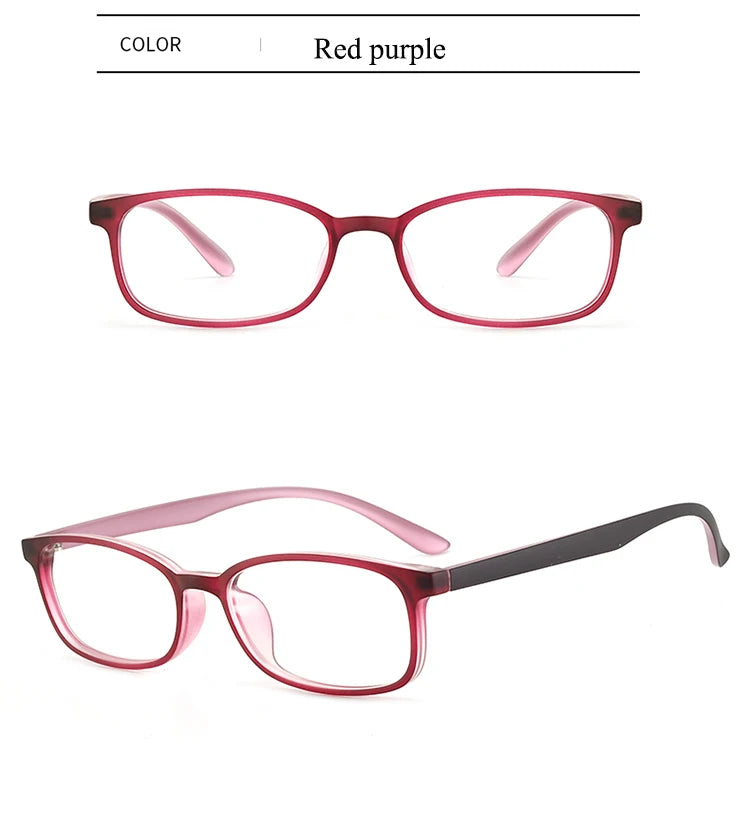 Bclear Unisex Small Full Rim Rectangle Plastic Eyeglasses 1058 Full Rim Bclear