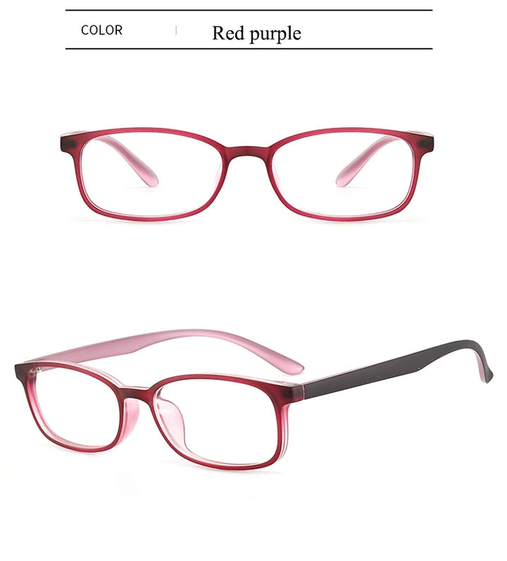 Bclear Unisex Small Full Rim Rectangle Plastic Eyeglasses 1058 Full Rim Bclear