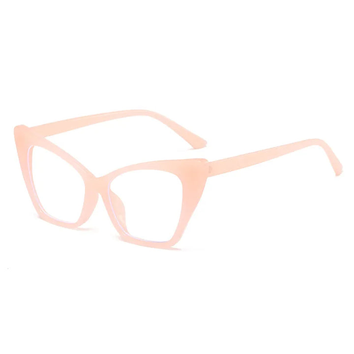 CCspace Women's Full Rim Square Cat Eye Plastic Eyeglasses 57427 Full Rim CCspace Pink  