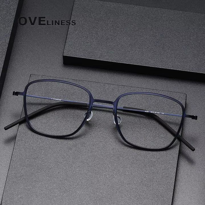 Oveliness Women's Full Rim Polygon Square Titanium Eyeglasses 55304