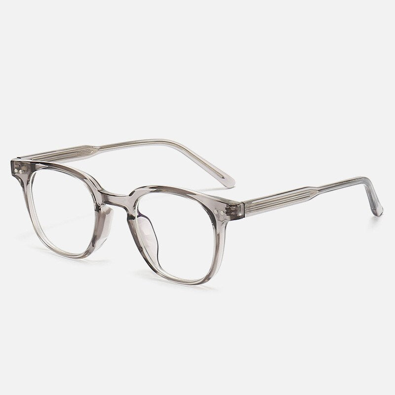 CCspace Unisex Round Square Tr 90 Titanium Eyeglasses 55917 Full Rim CCspace Gray China