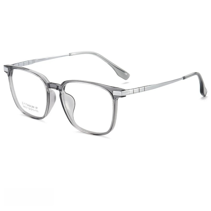 Yimaruili Unisex Full Rim Square Tr 90 Titanium-Alloy Eyeglasses 89007