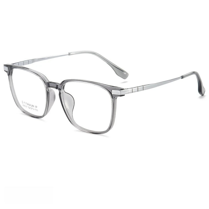 Yimaruili Unisex Full Rim Square Tr 90 Titanium-Alloy Eyeglasses 89007