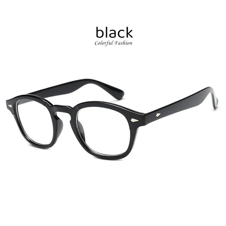 Kocolior Unisex Full Rim Oval Acetate Hyperopic Reading Glasses 3019 Reading Glasses Kocolior Black 0