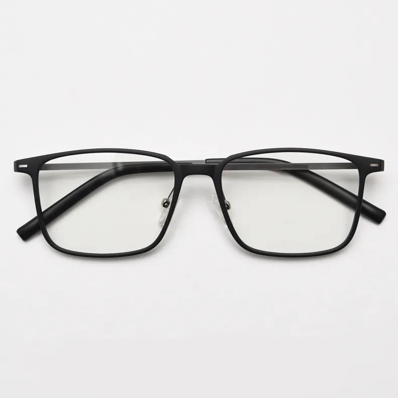 CCspace Unisex Full Rim Square Tr 90 Titanium Eyeglasses 56903 Full Rim CCspace C2SandBlack