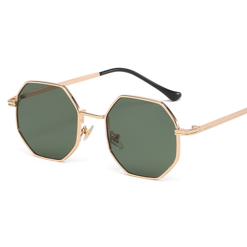 Zirosat Unisex Full Rim Polygon Alloy Uv400 Sunglasses Db59 Sunglasses Zirosat dark green