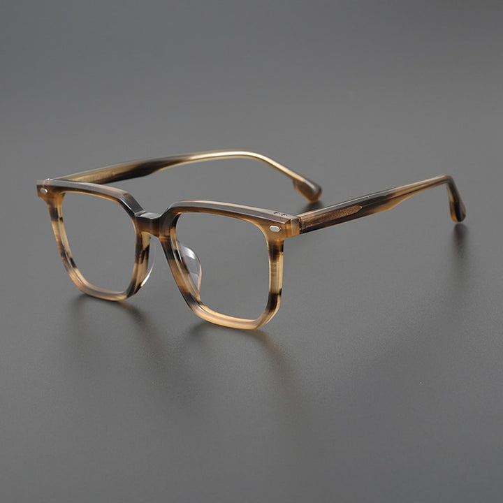 Gatenac Unisex Full Rim Square Acetate EyeglassesGxyj1094 Full Rim Gatenac Tortoiseshell