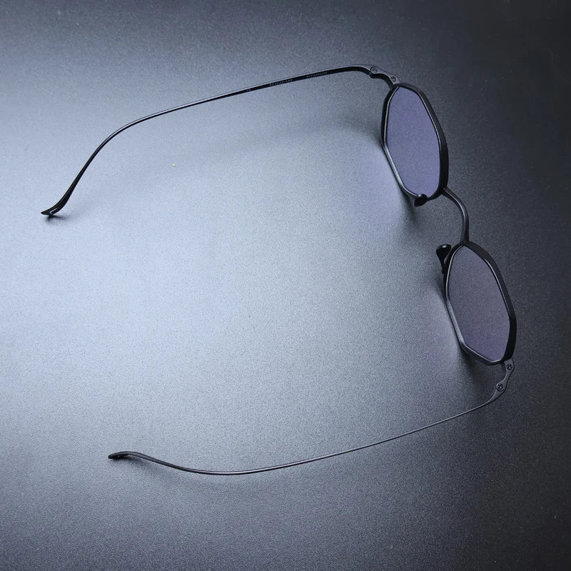 Gatenac Unisex Full Rim Small Polygon Titanium Glasses Gxyj1451 Full Rim Gatenac