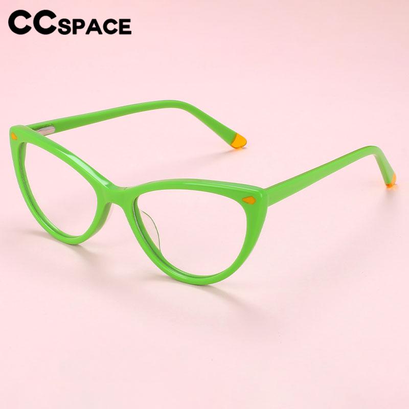 CCspace Children's Unisex Full Rim Cat Eye Acetate Eyeglasses 56600 Full Rim CCspace