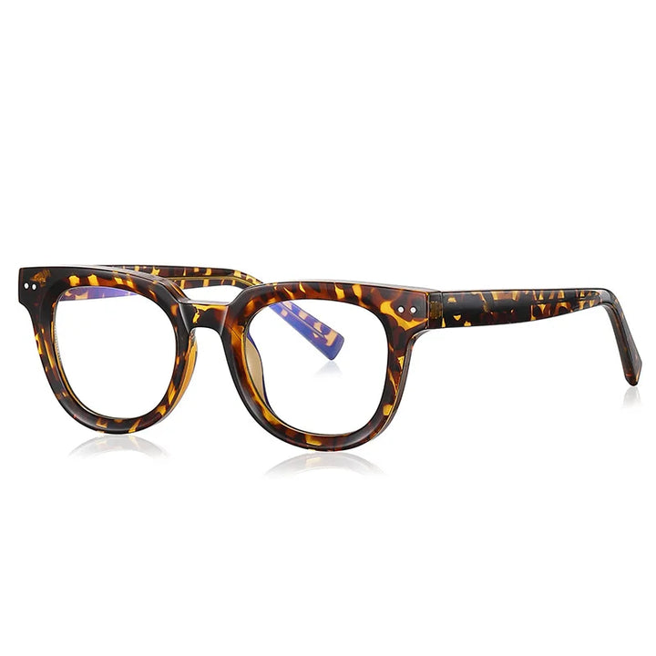 Kocolior Unisex Full Rim Square Acetate Hyperopic Reading Glasses 2120 Reading Glasses Kocolior Leopard 0 