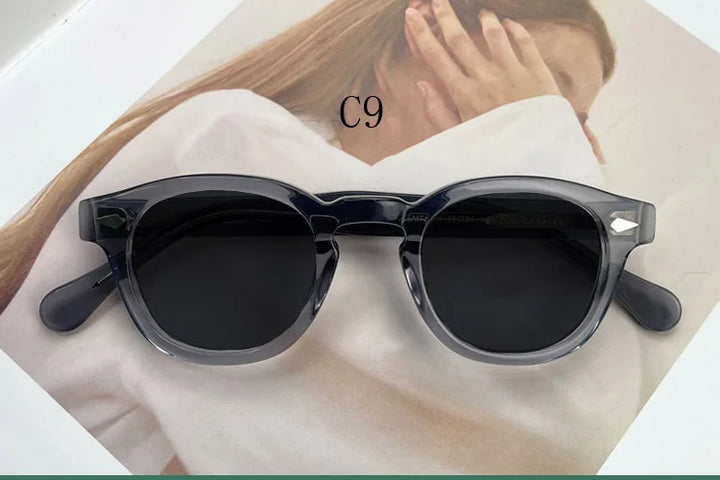 Yujo Women's Full Rim Oval Square Acetate Polarized Sunglasses Y4638 Sunglasses Yujo C9 CHINA