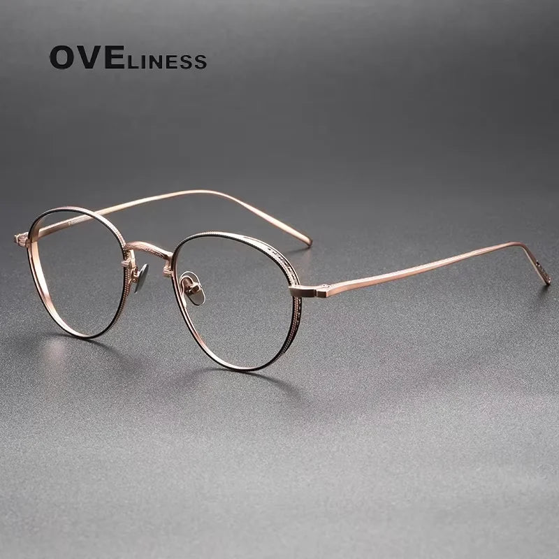 Oveliness Women's Full Rim Oval Round Titanium Eyeglasses 63096