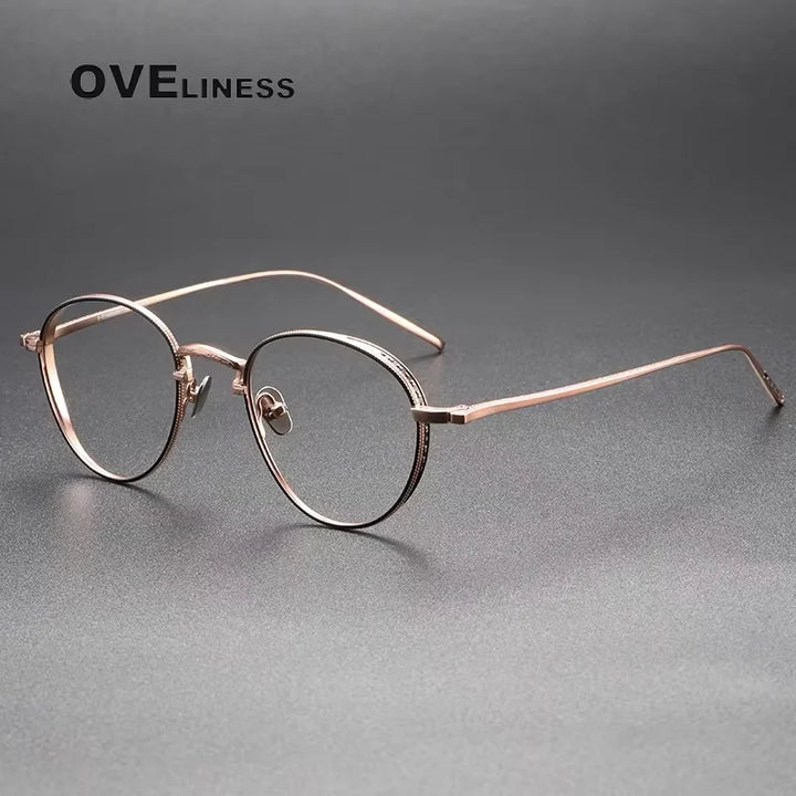 Oveliness Women's Full Rim Oval Round Titanium Eyeglasses 63096