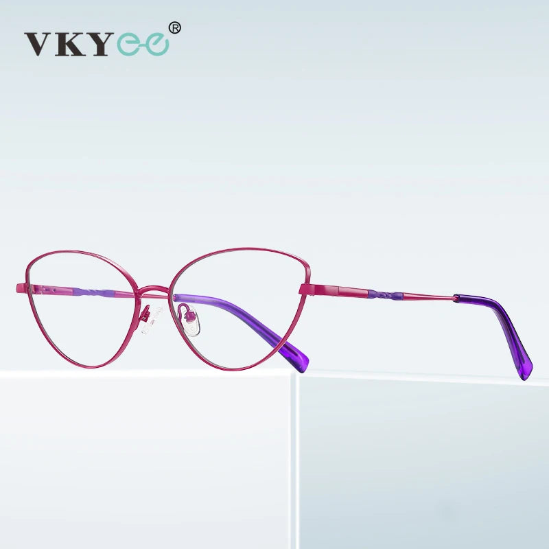 Vicky Women's Full Rim Small Cat Eye Alloy Reading Glasses 3047 Reading Glasses Vicky   