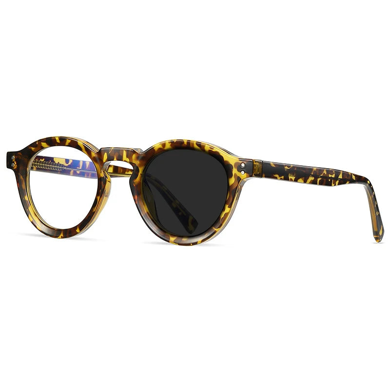 Kocolior Unisex Full Rim Small Round Acetate Eyeglasses Xk2090 Full Rim Kocolior Photochromic L
