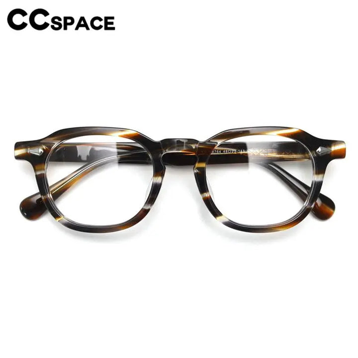 CCspace Unisex Full Rim Square Acetate Eyeglasses 56839 Full Rim CCspace