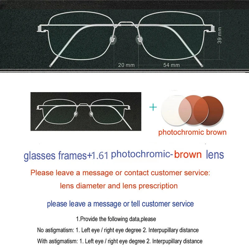 Yujo Unisex Full Rim Oval Square Screwless Steel Eyeglasses 61425