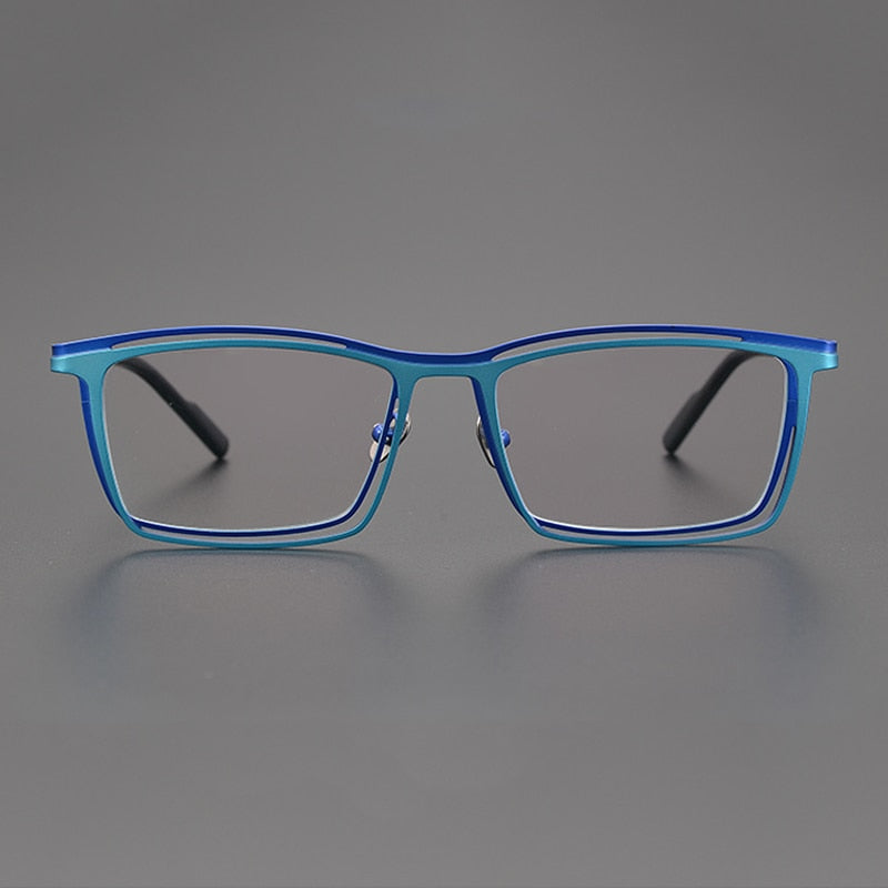 Gatenac Unisex Full Rim Square Titanium Eyeglasses Gxyj1021 Full Rim Gatenac