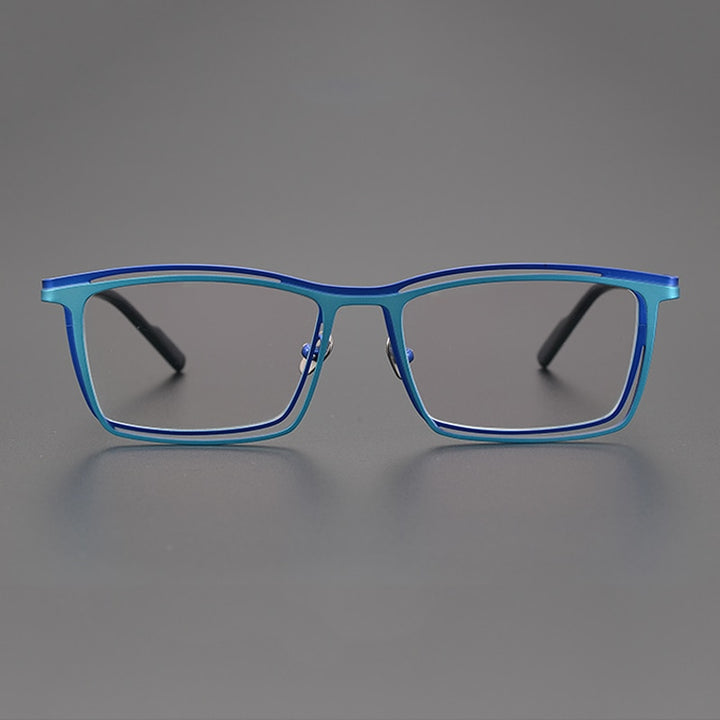Gatenac Unisex Full Rim Square Titanium Eyeglasses Gxyj1021 Full Rim Gatenac