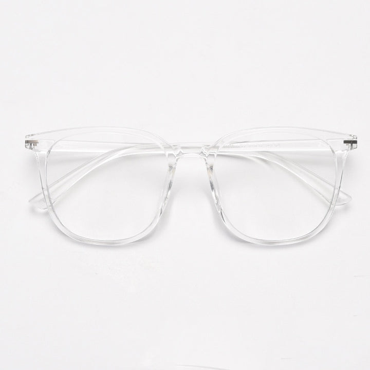 CCspace Unisex Full Rim Square Tr 90 Titanium Eyeglasses 56736 Full Rim CCspace C4Clear